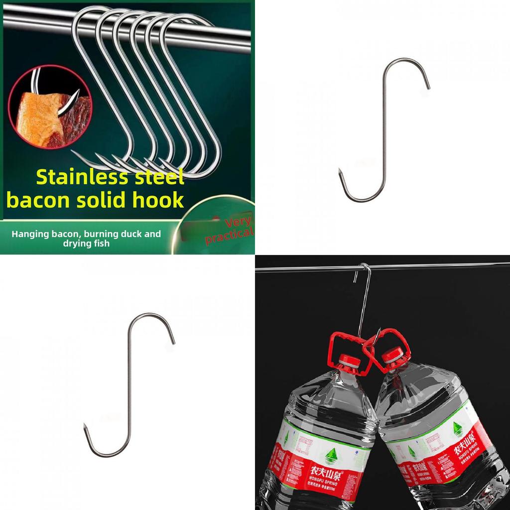 Stainless Steel Meat And Sausage Hooks Set For Kitchen Storage And Cooking