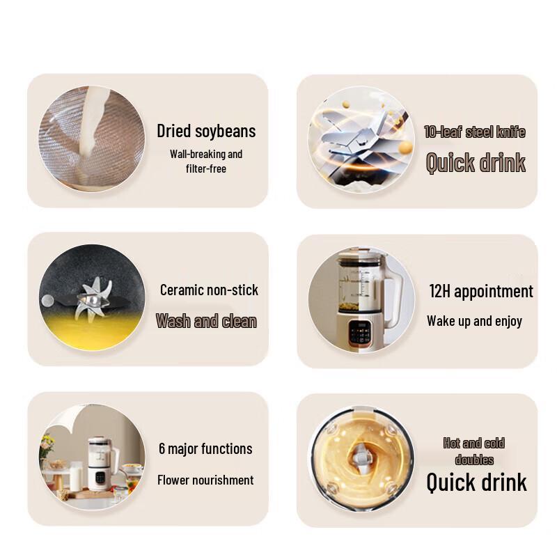 Shangqi 1.4L Multifunctional Low-Noise Blender and Baby Food Maker