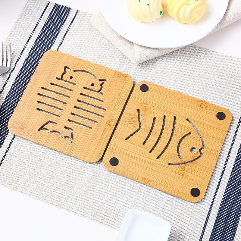 Cup Mat Wooden Tray Tea Coffee Cup Pad Heat Resistant Tableware Mug Mat Drinks Holder Placemat Decoration