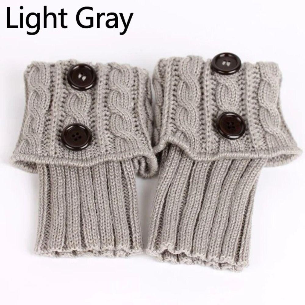 

Осень и Зима Топперы для Сапог Однотонные Гетры Гетры Новые Утеплители Чехол для Сапог серый