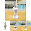 Elegant White Resin Figurine Plump Woman Goddess For Modern Studios Yoga