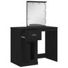 Makeup Table with LED Lights Black 90 x 42 x 132.5 cm