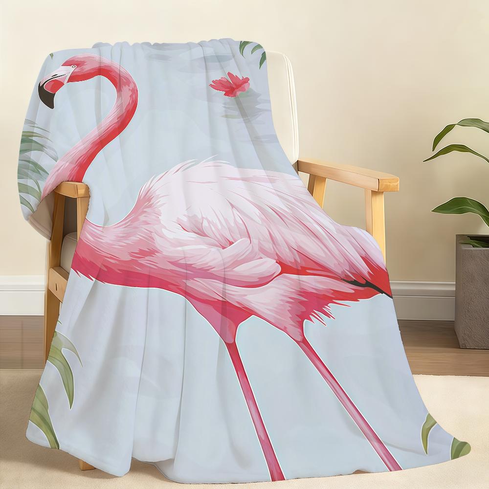 Flamingo Cool Blanket Soft Throw Blanket for Home Bedroom Bed Sofa Picnic Travel Office Rest Cover Blanket Gift