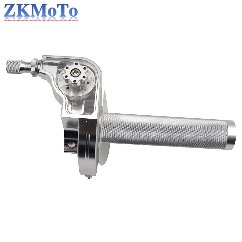 Universal Motorcycle CNC Aluminum Accelerator Throttle Twist Grips Handlebars Throttle Cable For KTM Yamaha Kawasaki Honda Parts