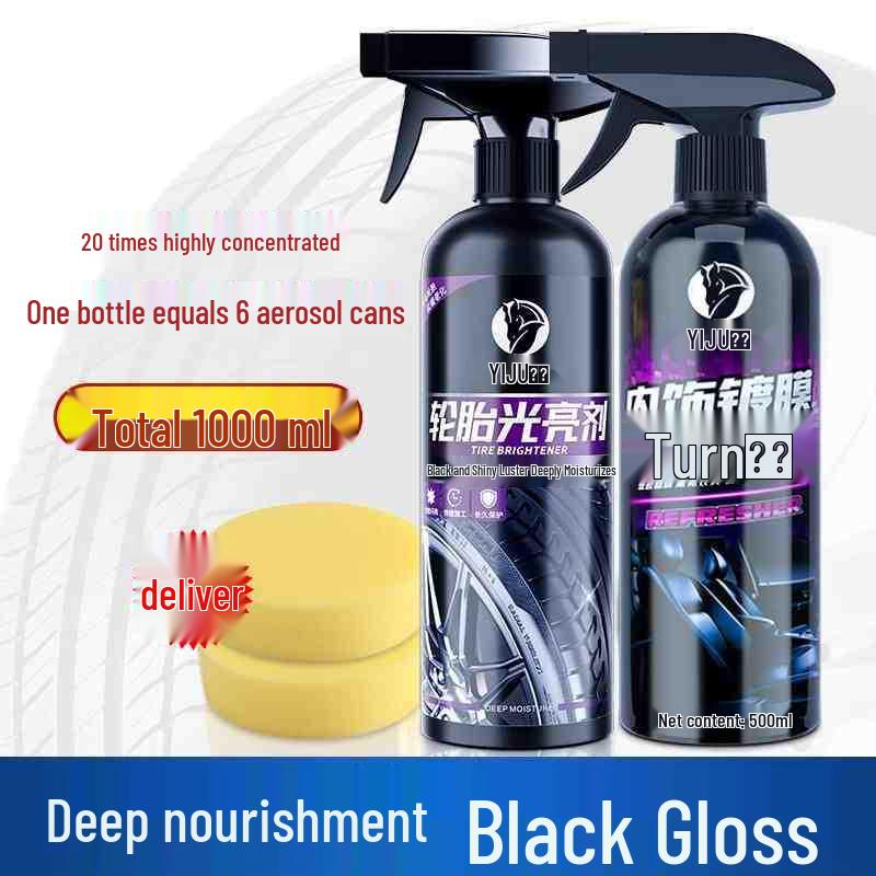 Car Tire Shine: Durable Wax & Anti-Aging Protective Foam Cleaner.