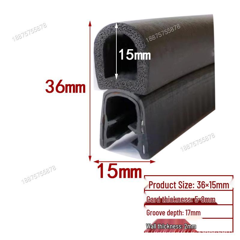 U-Shaped Rubber Seal Strip: Waterproof, Dustproof, Anti-Collision for Cabinets and Car Doors