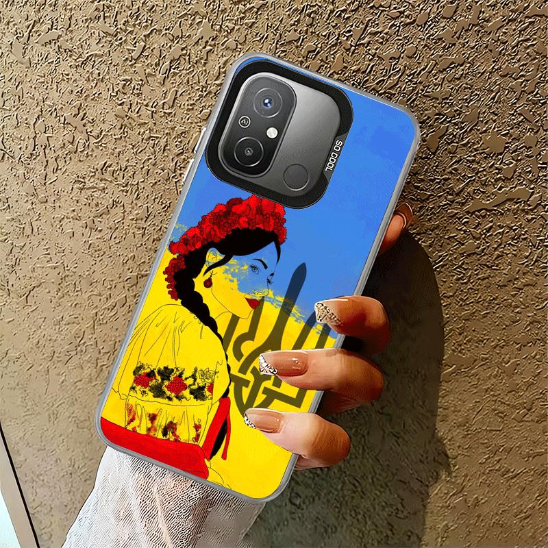 

Blue Yellow Ukrainian Girl Shockproof Phone Case for Xiaomi Poco X7 X6 X5 X3 Pro F7 Ultra M8 Redmi 15C 15 14C 13C 12C 10C 13 12 Xiaomi Poco X6