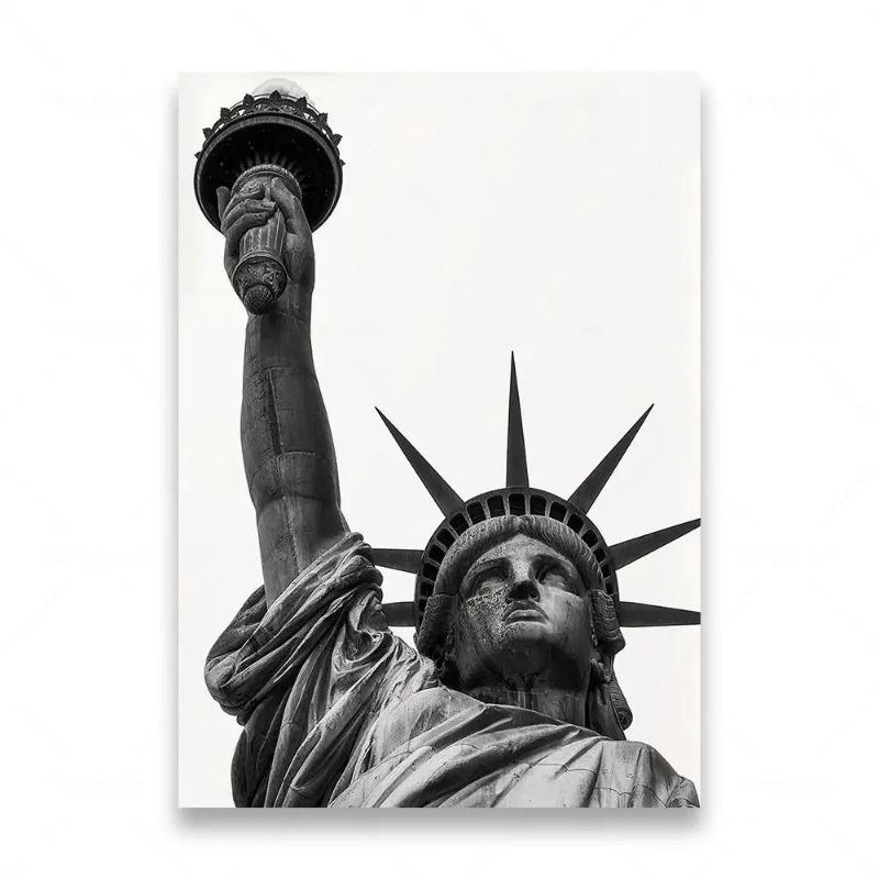 Modern Retro Black White New York City Map Wall Art HD Canvas Print for Living Room Bedroom Decor Stylish Urban Landscape Pos