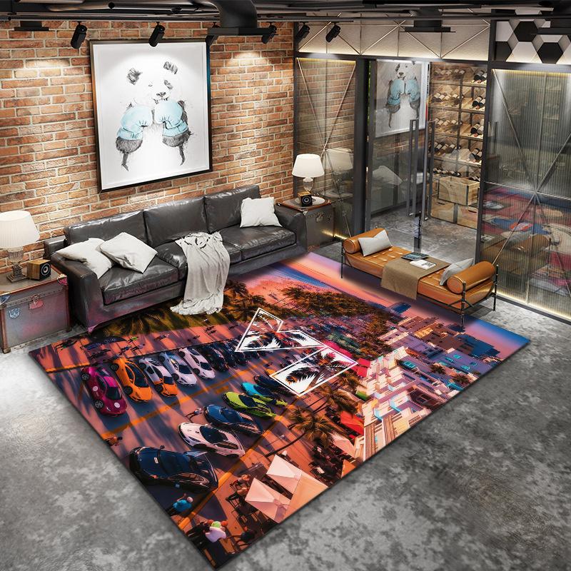 Gta Vi Vice City Carpet Rug For Living Room Bedroom Home Sofa Decoration Kids Play Nonslip Floor Mat