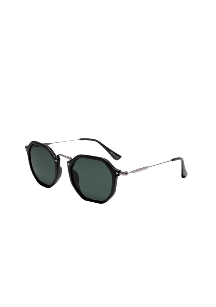 Dee Franklin Roller HEX Matte Sunglasses, Black/Black, DFSU090003-BLAC