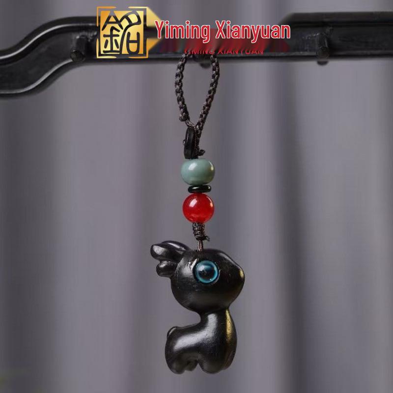 Red Sandalwood Deer Tassel Phone Chain & Keychain Pendant