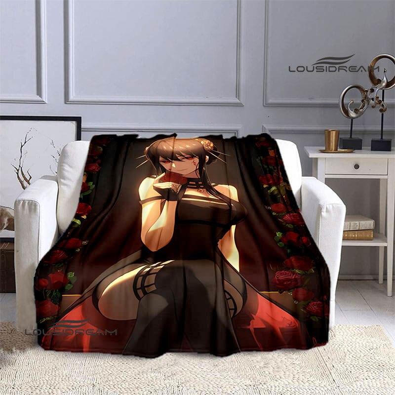 Casus x aile anime baskı battaniye kız çocuk sıcak battaniye flanel yumuşak rahat battaniye ev seyahat battaniyesi doğum günü hediyesi