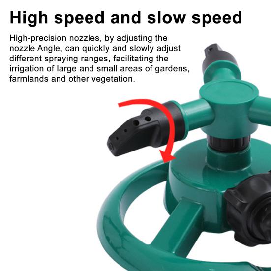 Water Sprinkler with 2 Spray Modes High Pressure Wide Range Coverage Easy To Install 360 Degree Rotating Lawn Sprinkler