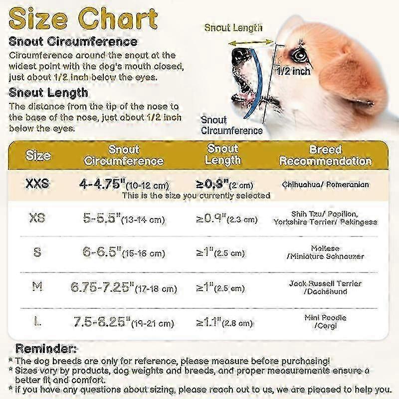 Gaas Snuit voor Honden met Korte Snuit - Anti-Bijten voor Kleine & Middelgrote Rassen Zoals Chihuahua, Pomeriaan, Brachycefale Honden
