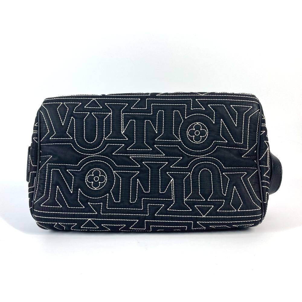 Louis Vuitton M21435 LV Snow Collection dopp kit Pouch Clutch bag Black/White