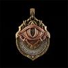 Tarot Vision Pendant All-Seeing Eye Necklace Charm Mystic Divination Jewelry Tarot Card Symbol Pendant with Smooth Rotation for Fate Insights