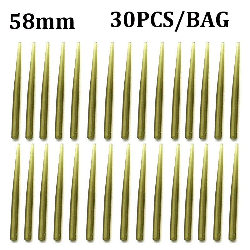 30 STK Karpefisketilbehør Anti-flokehylser Line Aligner Krokhylse for karpefiskerigghår Ronnie riggterminalutstyr