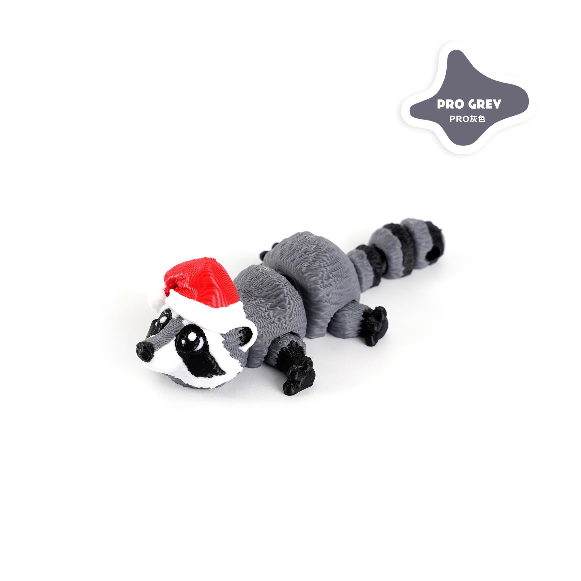 

Articulating Animals Christmas Raccoon,3D Printed Articulated Joints ADHD, Autism, Relief Anxiety, Collectible Figurines Home 10CM