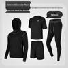 Men's Casual Running Sports Suit with Shorts and Short-Sleeve Top - Ideal for Fitness, Yoga, and Training.