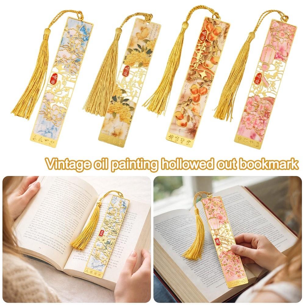 Wisiorek Dekoracyjny Metalowa Zakładka do Książek Zwisający Wisiorek Zakładki z Obrazami Olejnymi Artykuły Szkolne i Biurowe