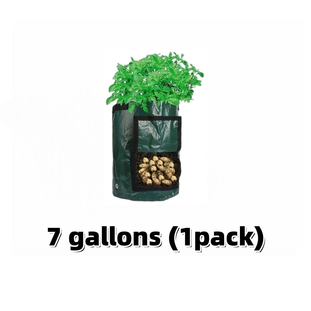 Potato Grow Bags Durable Thickened with Flap Handles Green 5/7/10 Gallon Garden Vegetable Grow Bags