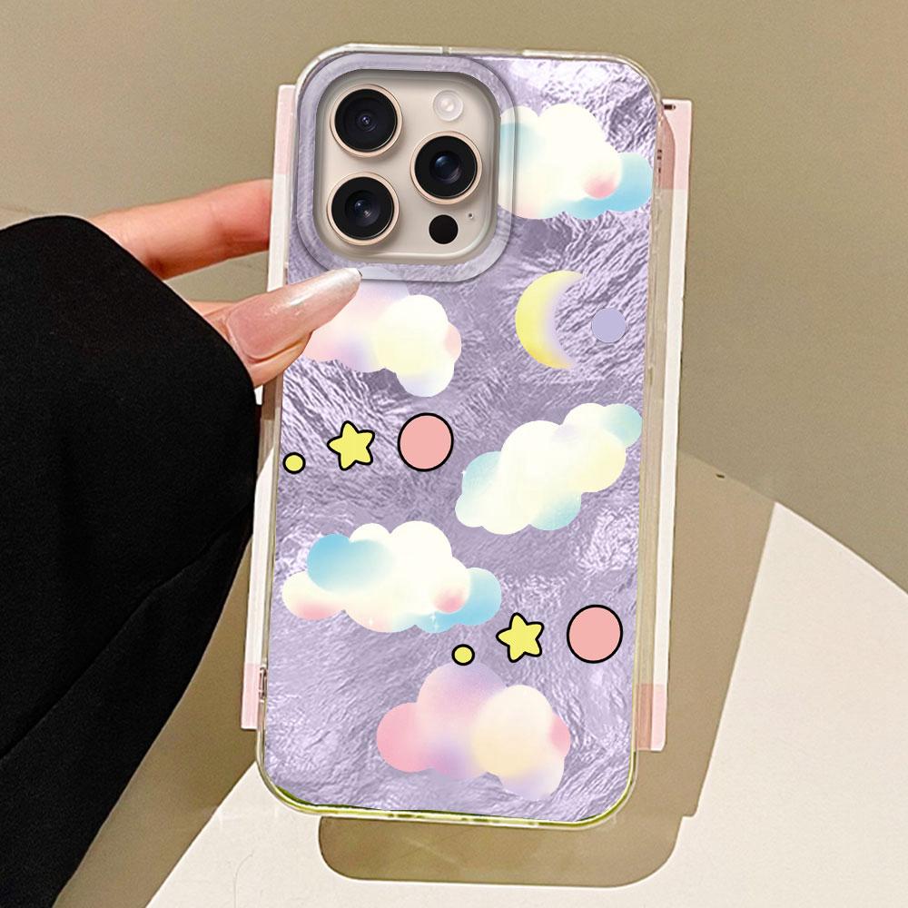 Blue White Clouds Vortex Texture Women Phone Case for iphone 16 15 14 7 8 Plus 13 11 12 Pro Max X XS XR SE 2022 2020 16e Cover