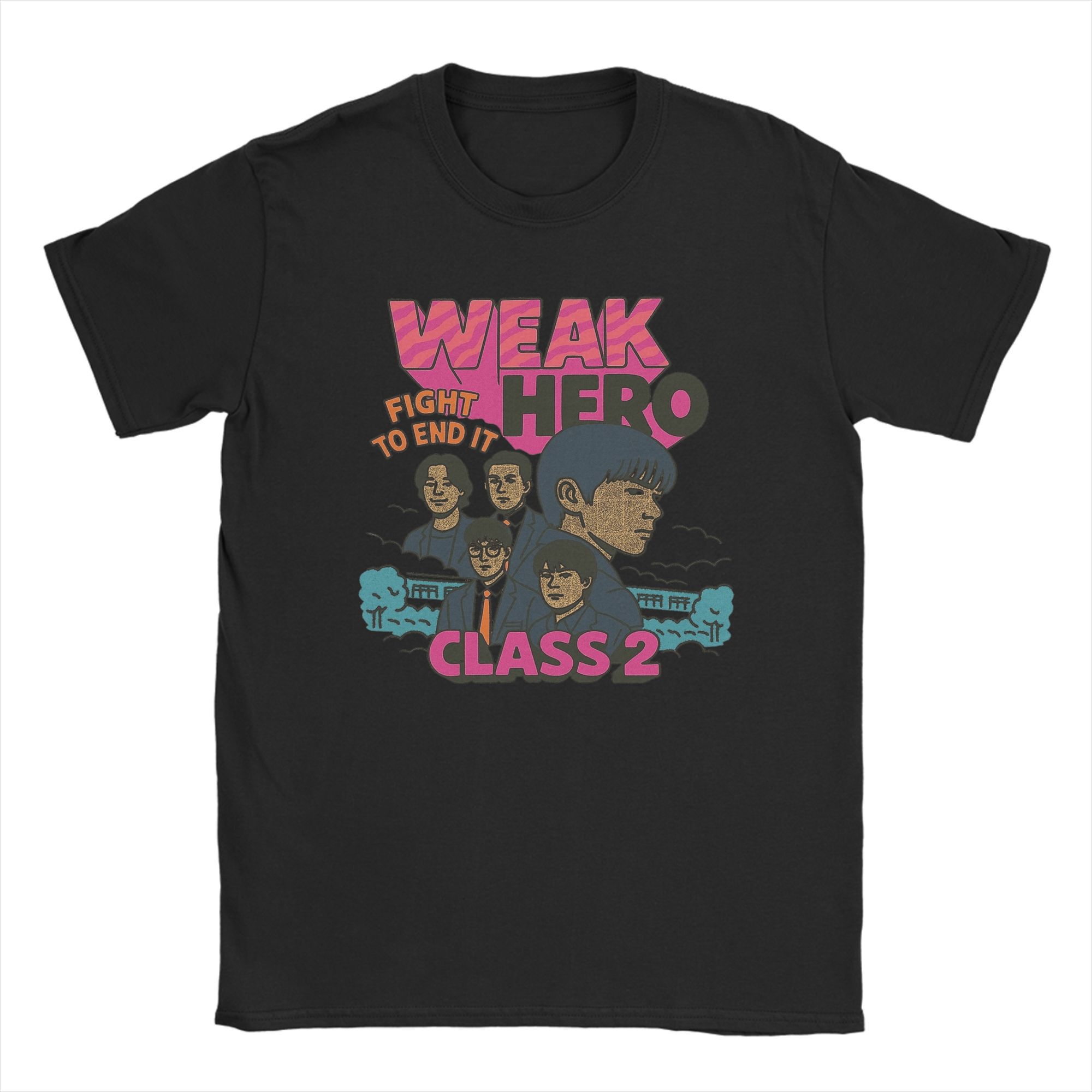 

Weak Hero Class T-Shirt Men Novelty 100% Cotton Tees O Neck Short Sleeve T Shirt 4XL 5XL Clothing S