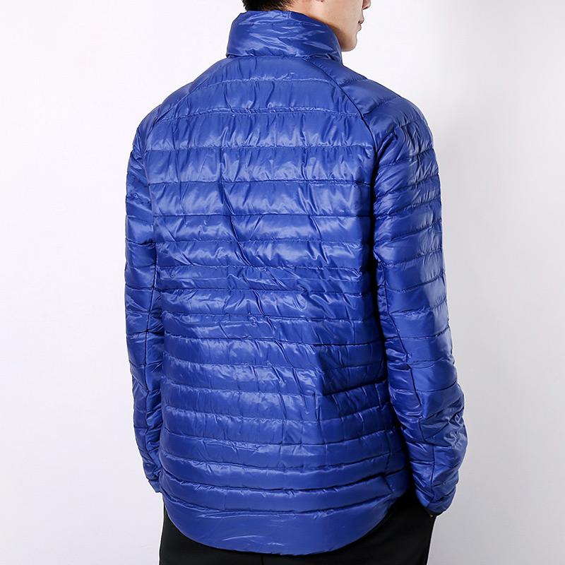 Nike Solid Color Casual Zip-Up Stand Collar Long Sleeve Down Jacket Men Outerwear Blue 693530-455