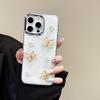 Butterfly Flower Glitter Mobile Phone Case For Iphone17Promax Epoxy Apple 14Plus Soft Case 16 Women'S Models