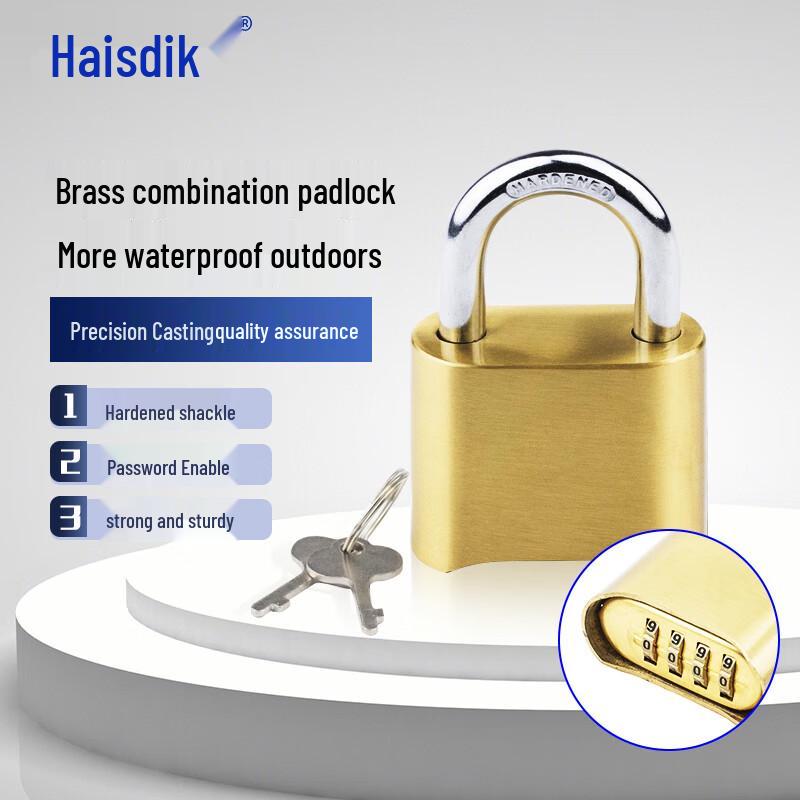 Haistick Brass Rainproof Password Padlock Password Padlock