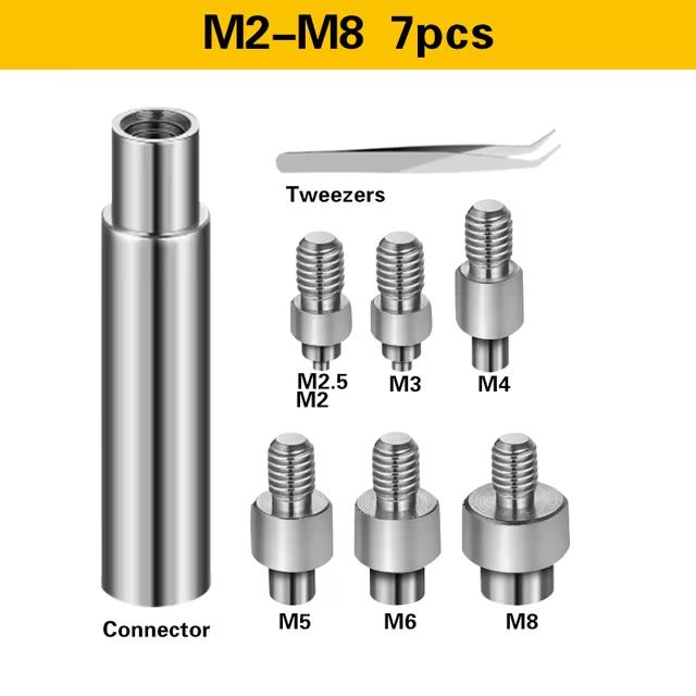 M2 M2.5 M3 M4 M5 M6 Brass Heat Set Threaded Insert with Soldering Iron Tips Tools Knurled Copper Nut Kit for Plastic 3D Printing tips 1set