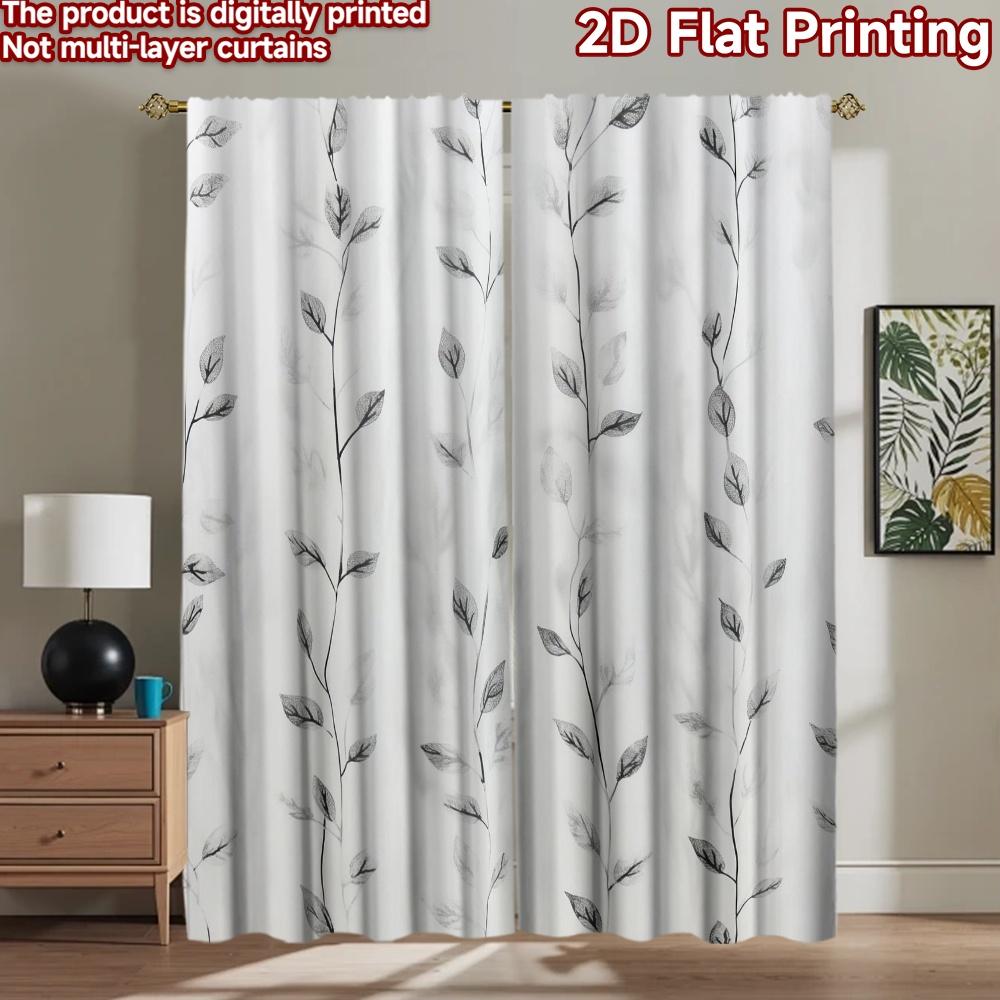 2D flat Photography Backdrop Background cloth Black Leaf Stems 100% Polyester Family Party Decoration Perfect for Suitable