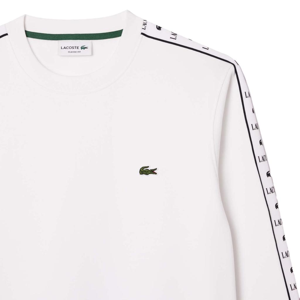 Lacoste Herren Logo Streifen Rundhals Sweatshirt