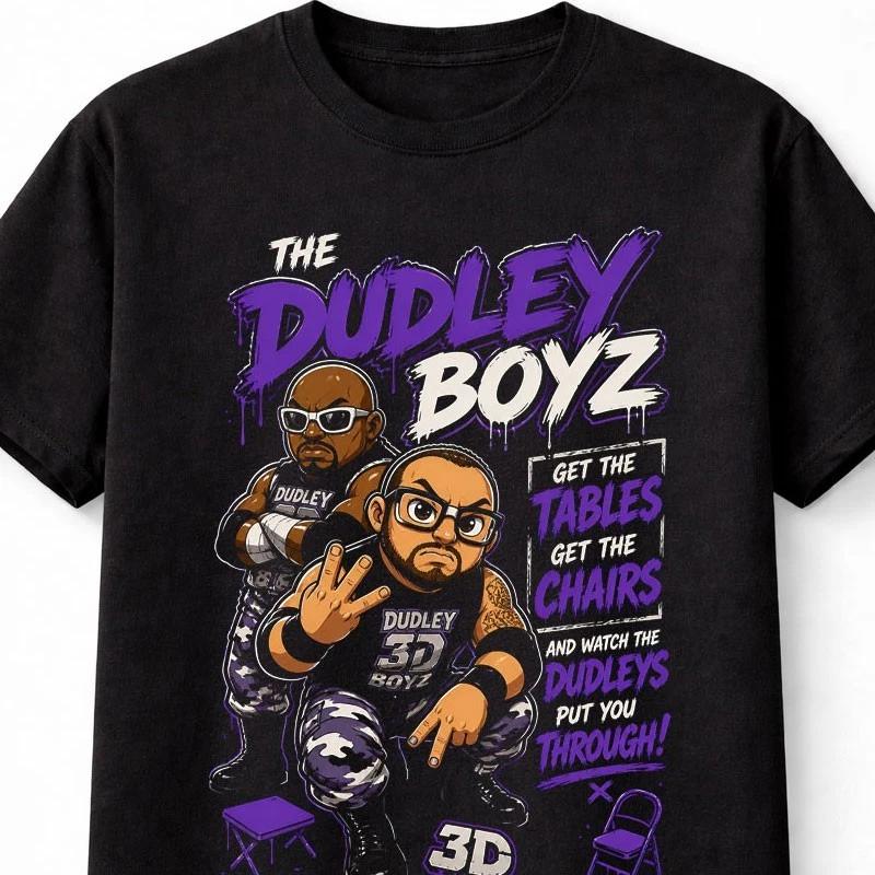 Dudley Boyz 3D Get The Tables Wrestling Tag Team Bubba DVon Unisex TShirt S