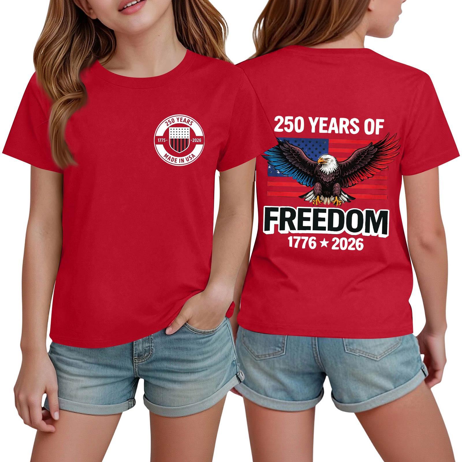 Boys And Girls Printed Fashion Casual Short-Sleeve T-Shirts 150 красный