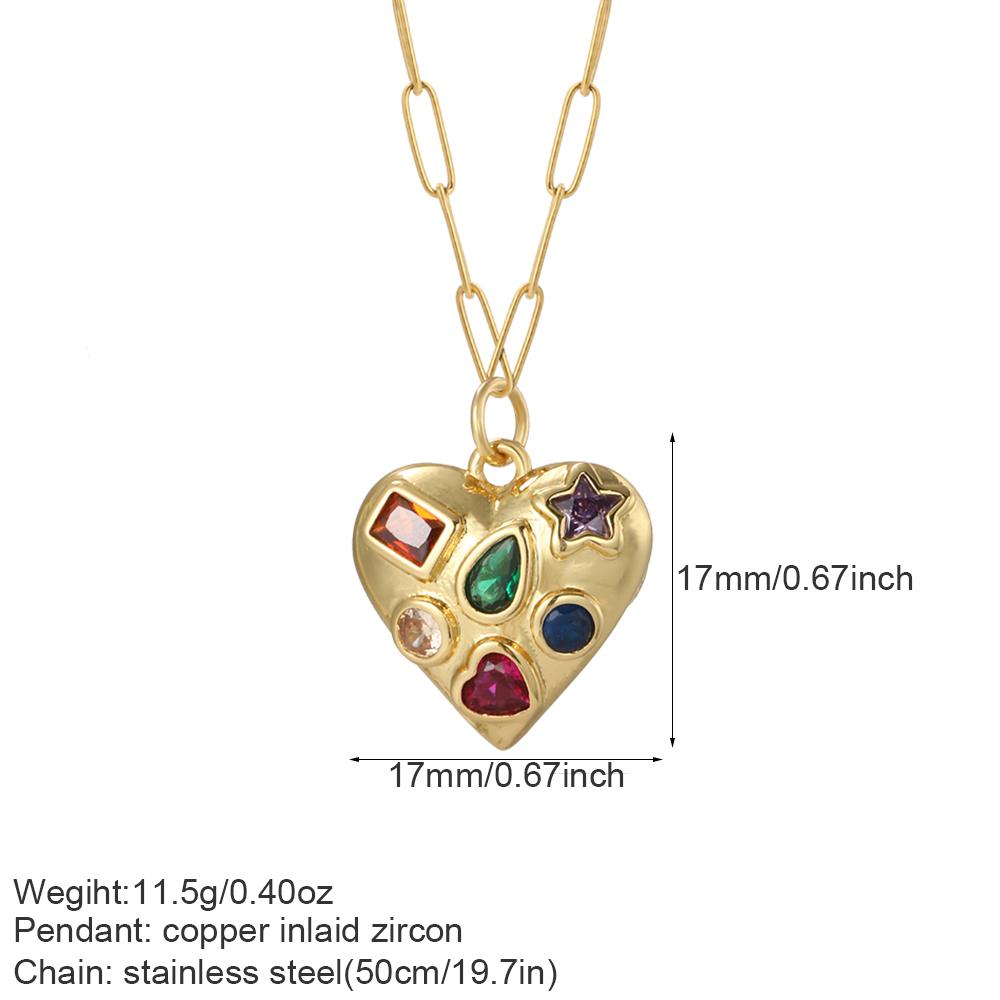 Evil Blue Eye Necklace for Women Cute Heart Boho Moon Star Pendant Gold Color Long Stainless Steel Chain Collars Fashion Choker