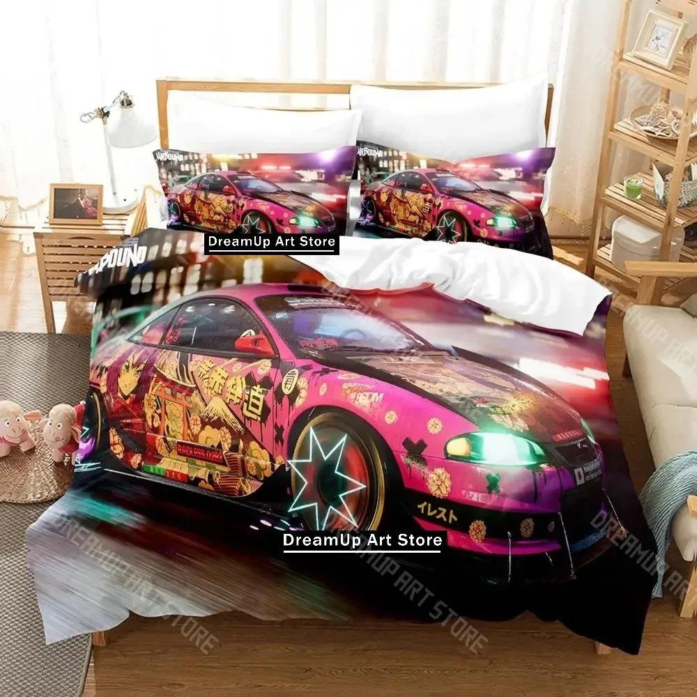 3D-Druck Need for Speed Unbound Bettwäscheset Einzelbett Twin Full Queen King Size Bettset Erwachsene Kind Schlafzimmer Bettbezugsets Anime