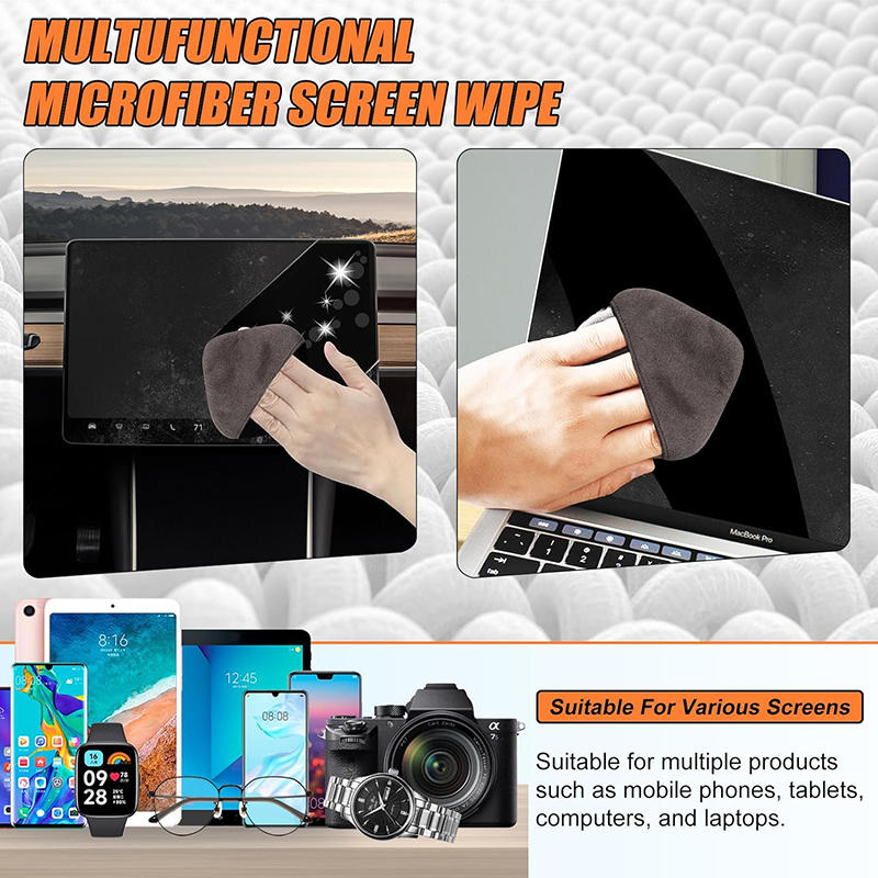 Portable Square Computer Screen Cleaning Wiping Cloth Useful Cleaning Cloth Microfiber Electronic Screen Cleaning Cloths
