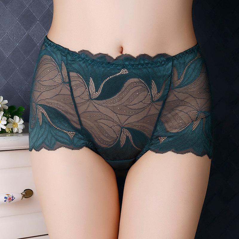 14 Color Women Ultra-thin Lace Panties Mid Waist Breathable Sexy Lingerie Europe Plus Size Briefs Abdomen Hip Lift Knickers