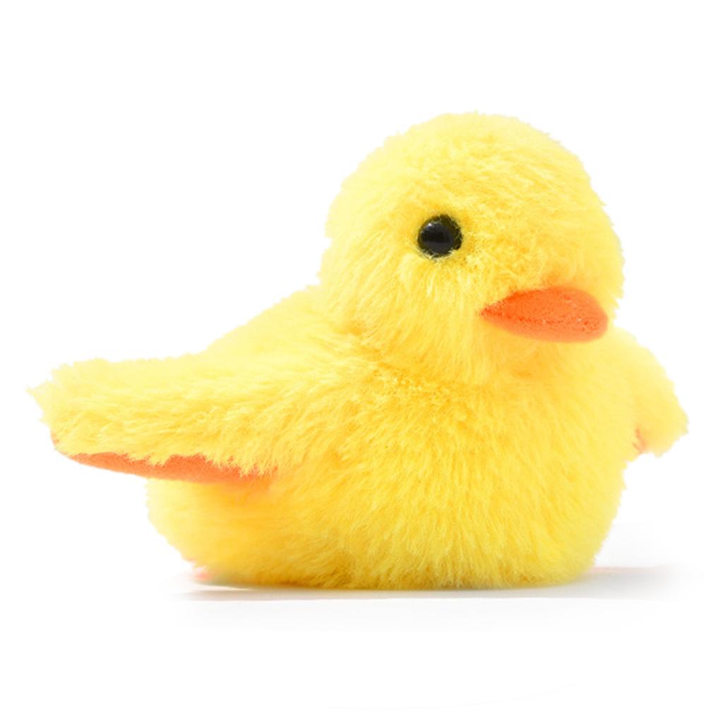 Electric Little Yellow Duck Toys Smart Automatic Plush Vibrating Sound Electric Cat Toy for Cats Kittens