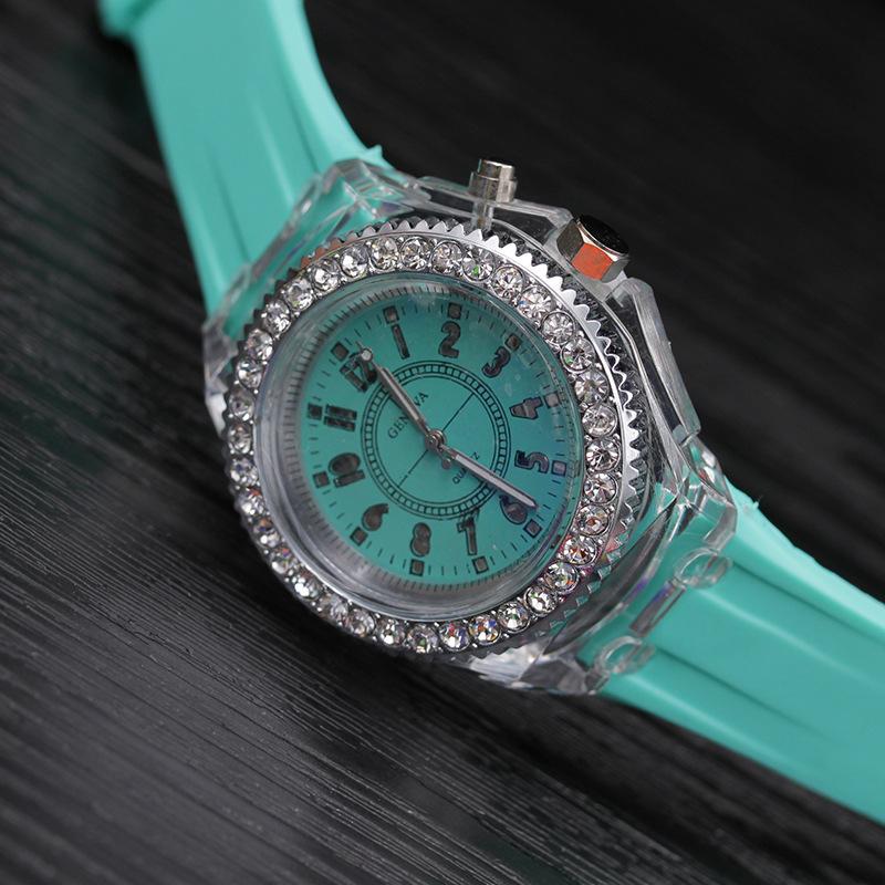 Geneva Luminous Watch Led Luminous, Diamond-Encrusted Watch Men'S Supply Watch
