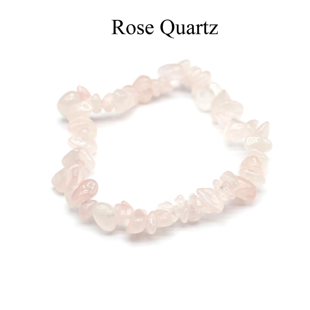 Reiki Healing Crystal Gravel Stretch Bracelet, Bohemian Energy Natural Stone Gemstone Bracelets for Women Men Christmas Halloween Jewelry Gifts 6-7mm