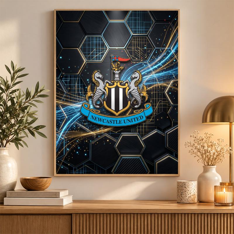 Newcastle United Football Diamond Painting Kit 5D Full Drill DIY Diamond Mosaic Wall Art Home Decor