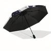 1 Automatisches Öffnen The Nightmare Before Christmas, Jack Skellington Motiv Bunt 8-Speichen Tragbarer Regenschirm für Damen und Herren, Ein Kompakter Pendlerbegleiter