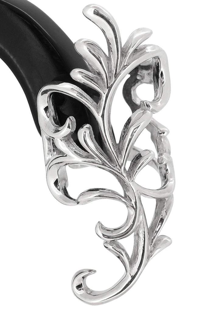 Shinjuku Gin No Kura Arabesque Openwork Silver 925 Ear Cuff (Single Ear) Women's Ear Cuff Ear Clip Arabesque Plant Design