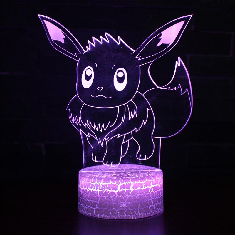 Pikachu 3D Night Light: Remote-Controlled, 7-Color Touch Desk Lamp Gift.