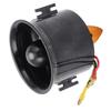 QX-Motor 70mm Efficient 6-Blade Ducted Fan with QF2822-3000KV Brushless Motor for RC Airplanes, Black Aluminum Alloy + Plastic Set for RC Hobbies