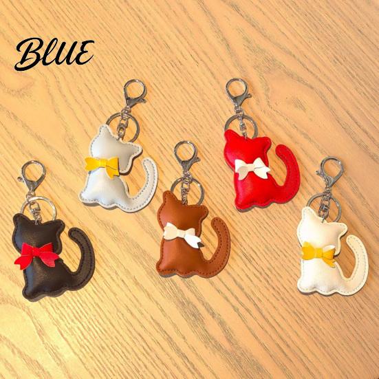 Bag Hanging Keychain Pendant Imitation Leather Simulated Cat Toy Shape