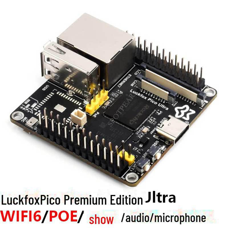 

Luckfox Pico Ultra Microphone WiFi6 PoE Audio Module RV1106 with 8GB eMMC.
