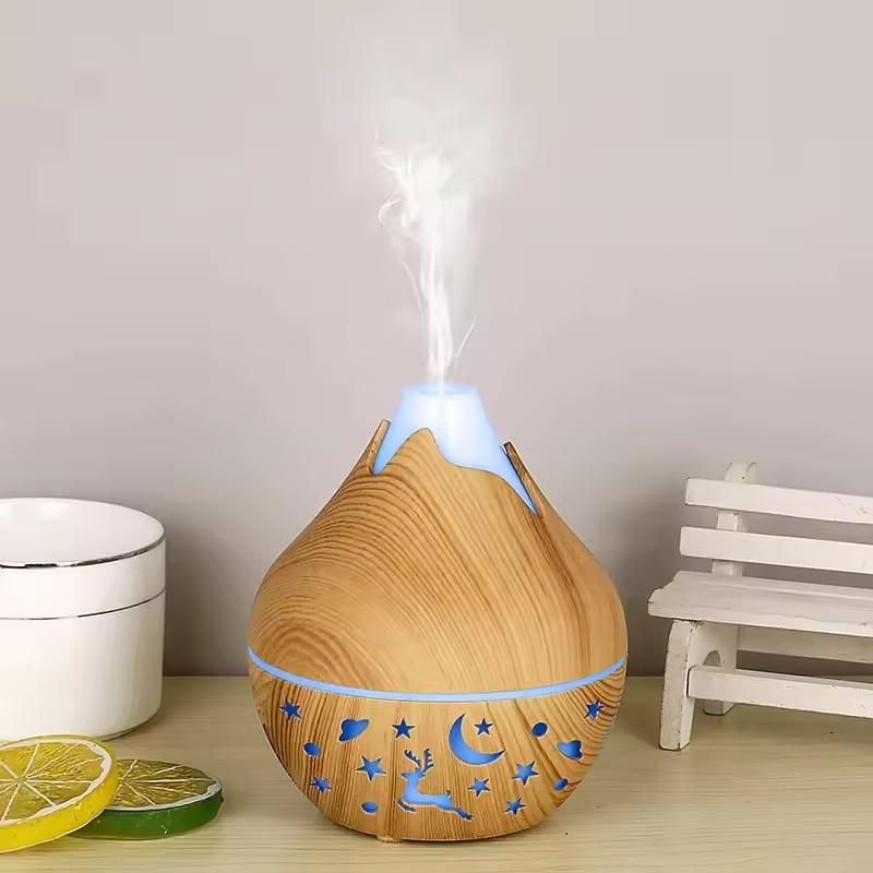 USB Ultrasonic Cool Mist Sprayer Essential Oil Fragrance 200ml Mini Home Wood Grain Air Humidifier Electric Air Aroma Diffuser